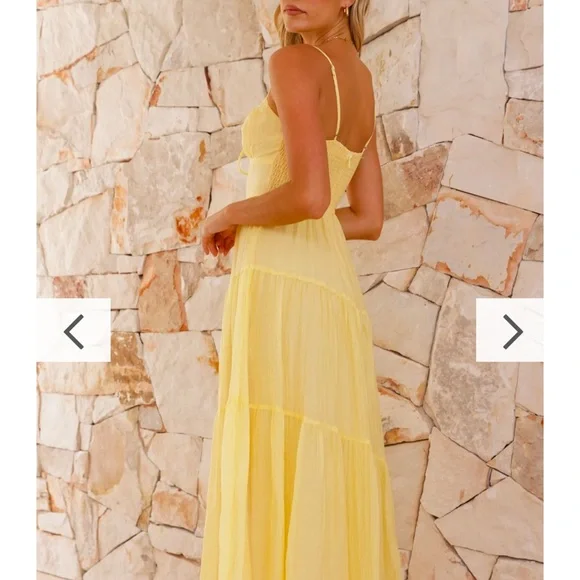 Cove Maxi Dress - Yellow NWT US SIZE 4 (AUS 8) - Picture 3 of 5